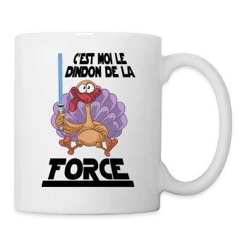 Le dindon de la force - Parodie Humour Fun Cool - Mug blanc - blanc - Droite