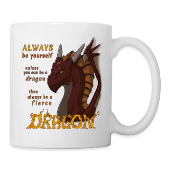 Soyez toujours un dragon sauvage - Mug blanc - blanc - Droite