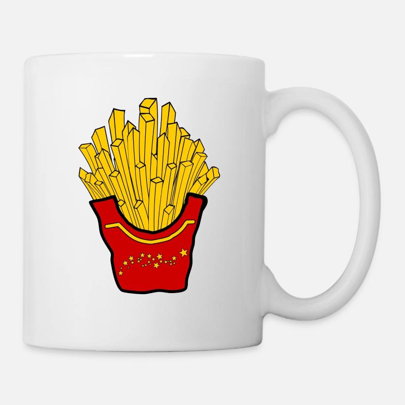 Frites Frites Frites | Chemise frites - Mug blanc - blanc