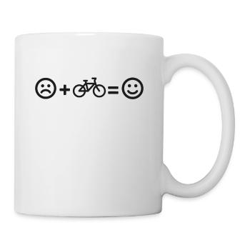 Cycling happiness cycling bike cyclist - Mug - white - Right
