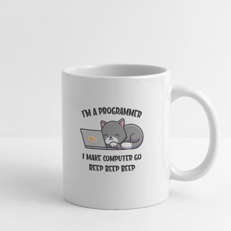 Computer cat programmer funny computer scientist Mug