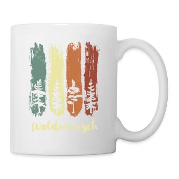 Holz Wald Waldmensch Holzfäller - Tasse - Weiß - Rechts
