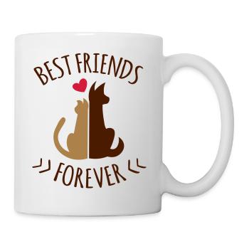 BFF Chat & Chien - Friends Forever - Chat & Chien - Mug blanc - blanc - Droite