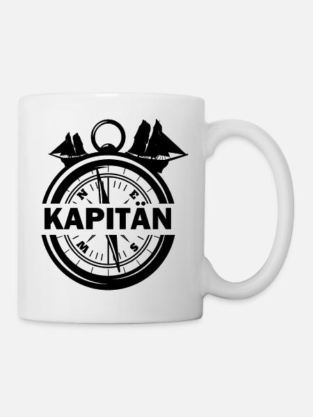 Kapitän Kompass - Tasse - Weiß