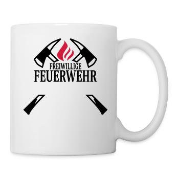 Personalierbar Fw Feuerwehr Axt und Flamme - Tasse - Weiß - Rechts