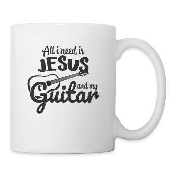 Ich brauche nur Jesus und meine Gitarre - Tasse - Weiß - Rechts