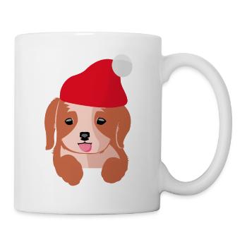 Joyeux Noël chiot - Mug blanc - blanc - Droite