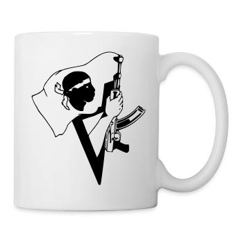 corse arme drapeau - Mug blanc - blanc - Droite