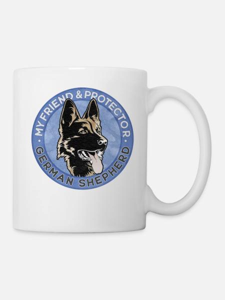German shepherd, friend - Mug - white