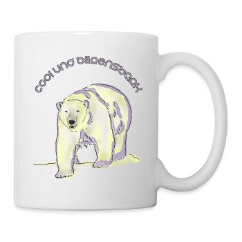 cool, strong as a bear, polar bear - Mug - white - Right