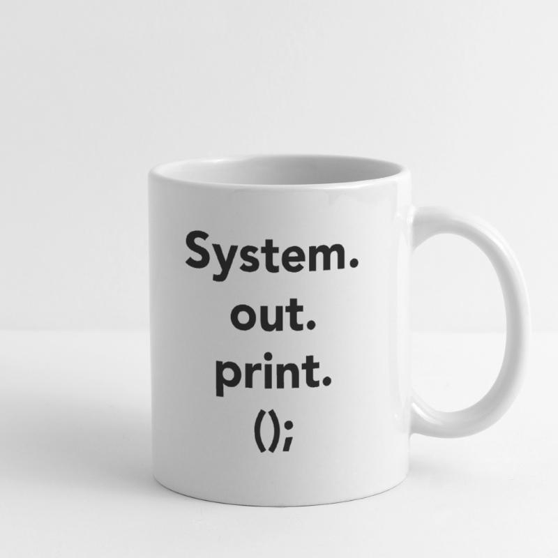 program system out print Java Mug