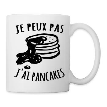 Je peux pas j'ai pancakes - Mug blanc - blanc - Droite