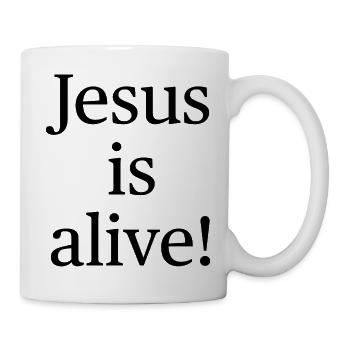 Jesus is alive - Tasse - Weiß - Rechts