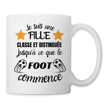 T-shirt fille classe et distinguée cadeau humour - Mug blanc - blanc - Droite