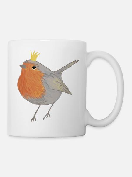 Rotkehlchen Prinzessin - Tasse - Weiß