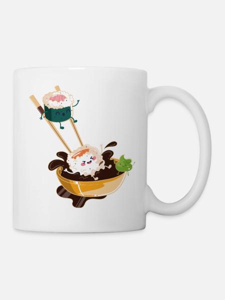 Sushi Anime I Japanese Food I Kawaii Sushi - Tasse - Weiß
