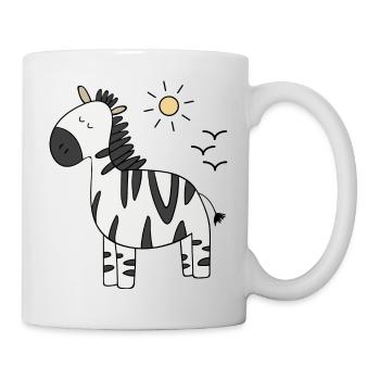 Zebra - Tasse - Weiß - Rechts