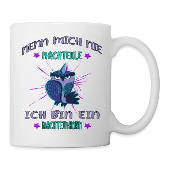 nachtschicht modus nachtarbeit schichtarbeit eule - Tasse - Weiß - Rechts