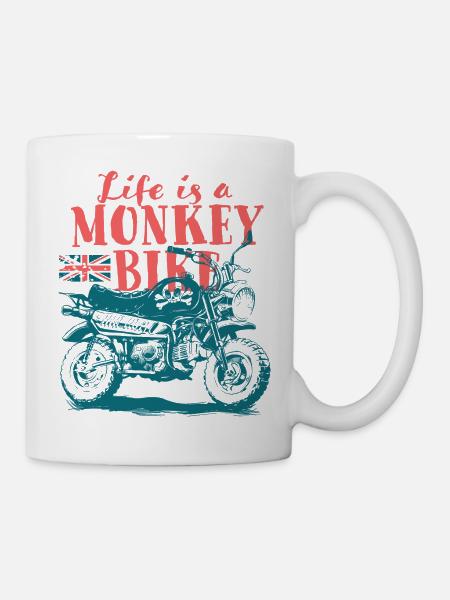 Life is a monkey bike - Mug - white