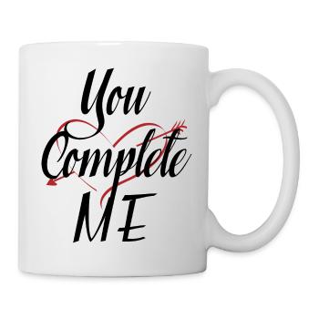 Valentine's Day Sayings You Complete Me Gift - Mug - white - Right