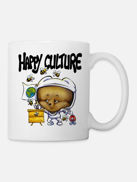 Ourson apiculture BIO "Jeem Créations" - Mug blanc - blanc