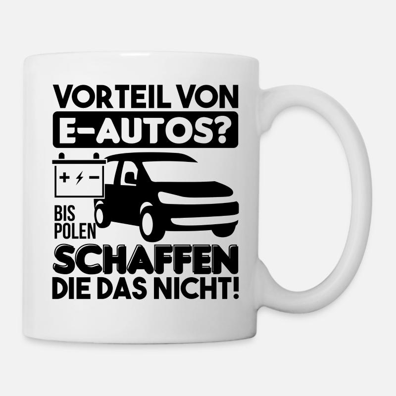 Elektroauto Fan - Tasse - Weiß
