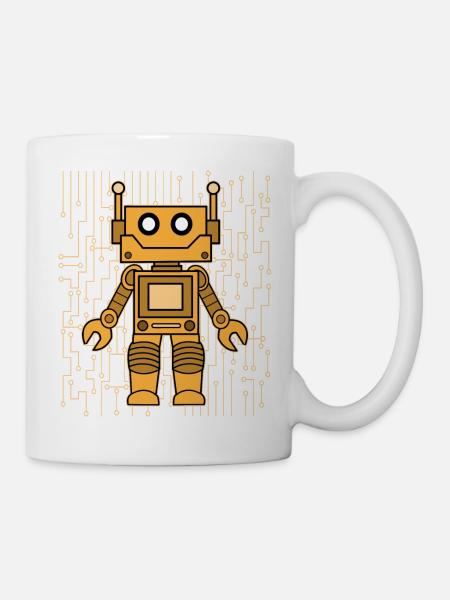 ROBOT CARTOON 2 by The Manzanita's - Mug - white