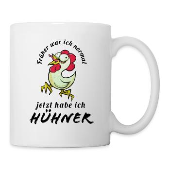 Landwirt Lustige Hühner Sprüche Geflügel Bauer - Tasse - Weiß - Rechts