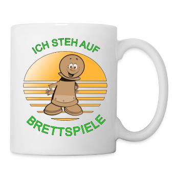 Ich steh auf Brettspiele Spruch Brettspieler - Tasse - Weiß - Rechts