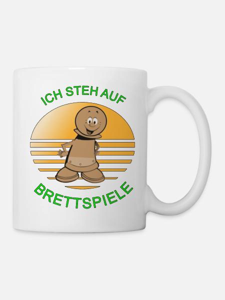 Ich steh auf Brettspiele Spruch Brettspieler - Tasse - Weiß