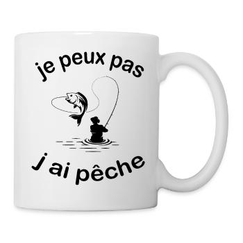 Je Peux Pas J'ai Pêche - Mug blanc - blanc - Droite