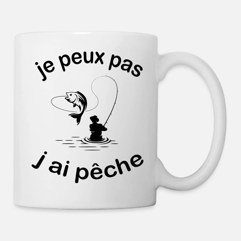 Je Peux Pas J'ai Pêche - Mug blanc - blanc