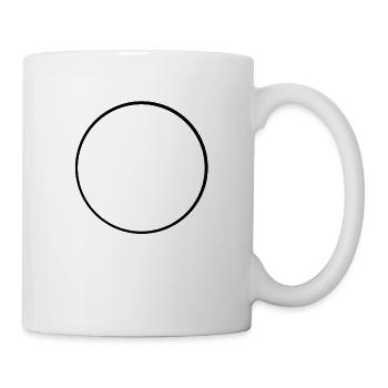 Schwarzer Kreis Rahmen - Tasse - Weiß - Rechts