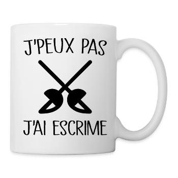 Je Peux Pas J'ai Escrime - Mug blanc - blanc - Droite