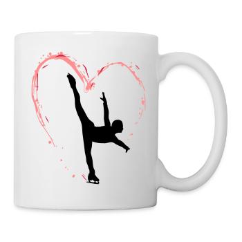 Heart skating - Mug - white - Right