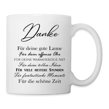 Danke Kollegen - Tasse - Weiß - Rechts