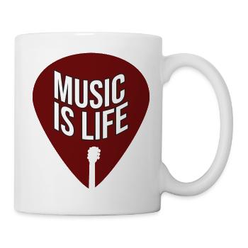 Blue-Music is Life - Mug blanc - blanc - Droite