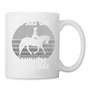 Je suis Une cavalière Qui déchire - Mug blanc - blanc - Droite