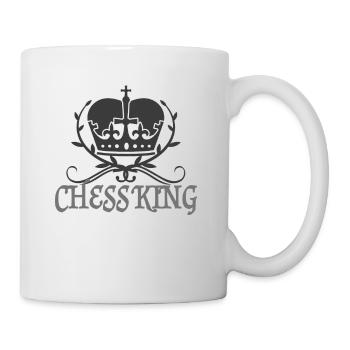Les échecs roi couronne joueurs messieurs - Mug blanc - blanc - Droite