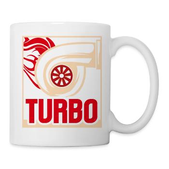 Mens Turbo Racing Car Parts Boost Turbo Lover - Mug - white - Right