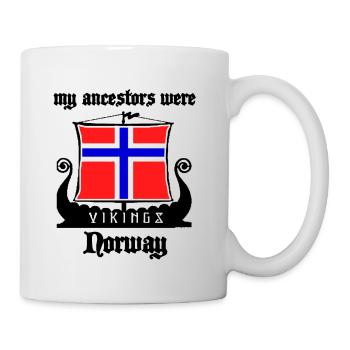 My ancestors were vikings norway - Mug - white - Right