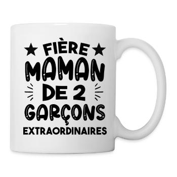 Fière maman de 2 garçons extraordinaire - Mug blanc - blanc - Droite