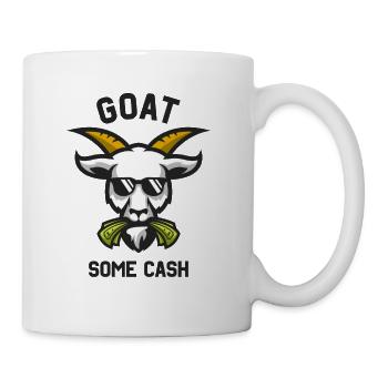 Goat some Cash drôle chèvre mange de l’argent - Mug blanc - blanc - Droite