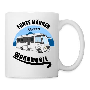 echte Männer fahren Wohnmobil - Tasse - Weiß - Rechts