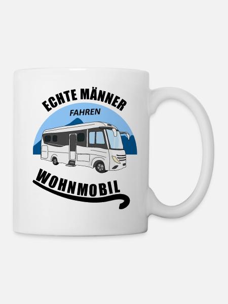 echte Männer fahren Wohnmobil - Tasse - Weiß
