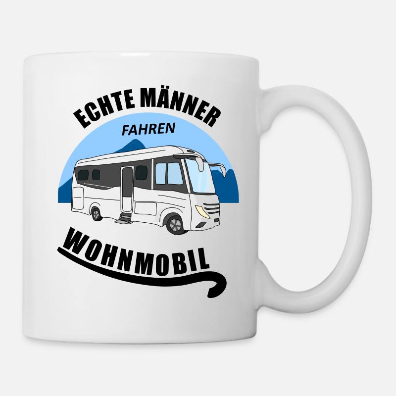 echte Männer fahren Wohnmobil - Tasse - Weiß