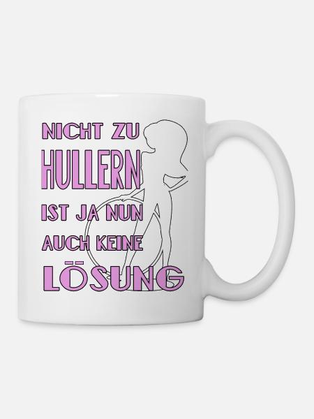 hulahoop girl hullern rosa hula keine lösung - Tasse - Weiß