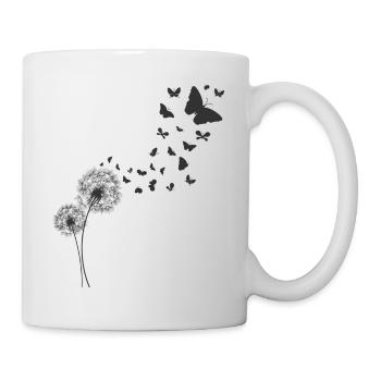 Schmetterling Butterfly Pusteblume Dandelion - Tasse - Weiß - Rechts