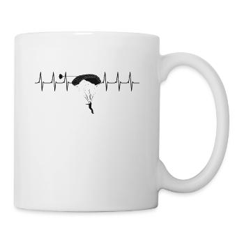 Fallschirm Herzschlag Fallschirmsprung Skydiving - Tasse - Weiß - Rechts