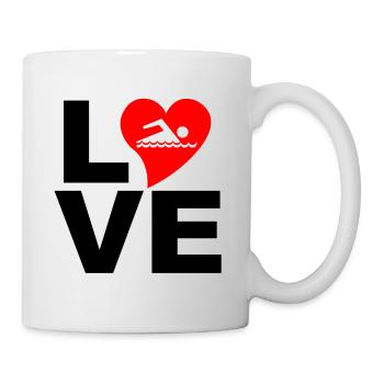 swimming love - Mug - white - Right